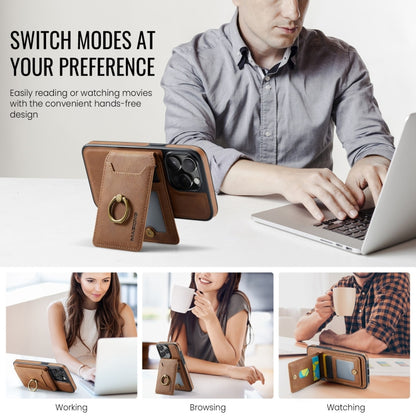 For iPhone 12 Pro Max DG.MING K1 MagSafe Detachable Wallet RFID Back Cover Phone Case(Brown) - free shipping - PMC Jewellery - Order now!