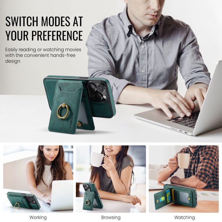 For iPhone 12 Pro Max DG.MING K1 MagSafe Detachable Wallet RFID Back Cover Phone Case(Green) - free shipping - PMC Jewellery - Order now!