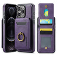 For iPhone 12 Pro DG.MING K1 MagSafe Detachable Wallet RFID Back Cover Phone Case(Purple) - iPhone 12 / 12 Pro Cases by DG.MING | Online Shopping South Africa | PMC TechLife | Buy Now Pay Later Mobicred