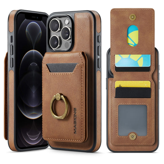 For iPhone 12 Pro DG.MING K1 MagSafe Detachable Wallet RFID Back Cover Phone Case(Brown) - free shipping - PMC Jewellery - Order now!