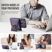 For iPhone 16 Pro Max DG.MING K1 MagSafe Detachable Wallet RFID Back Cover Phone Case(Purple)