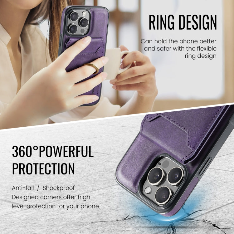 For iPhone 16 Pro MAGKING K1 MagSafe Detachable Wallet RFID Back Cover Phone Case(Purple) - free shipping - PMC Jewellery - Order now!