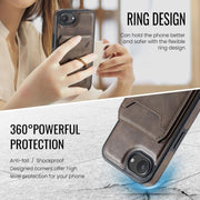 For iPhone 16e DG.MING K1 MagSafe Detachable Wallet RFID Back Cover Phone Case(Coffee)