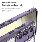 For Samsung Galaxy S25 5G Carbon Fiber Texture MagSafe Translucent Phone Case(Purple)