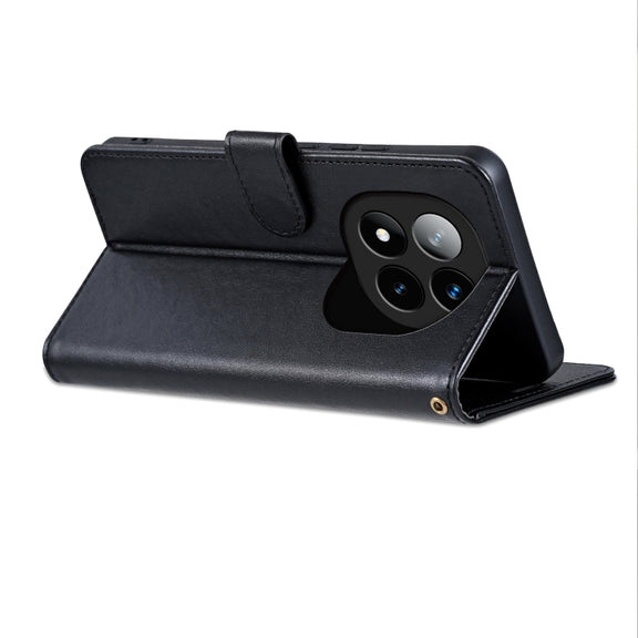 For Redmi Note 14 Pro+ 5G AZNS Sheepskin Texture Flip Leather Phone Case(Black)