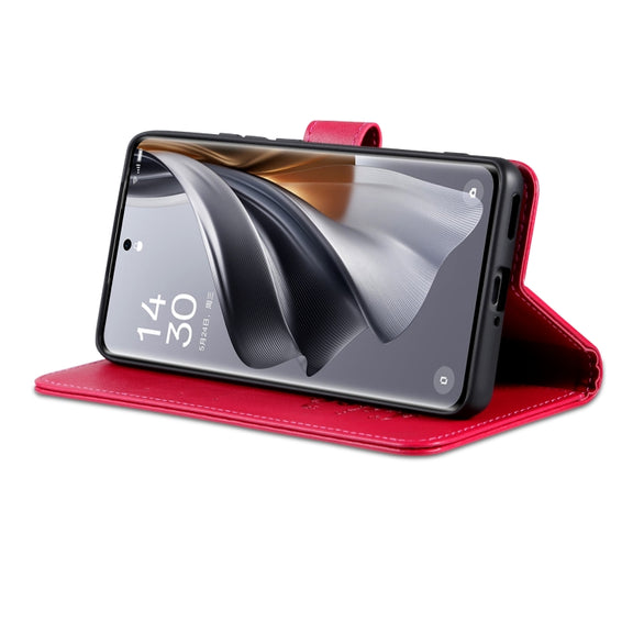 For Redmi Note 14 Pro+ 5G AZNS Sheepskin Texture Flip Leather Phone Case(Red)