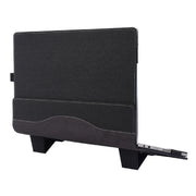 For MicroSoft Surface Laptop 15 inch Leather Laptop Shockproof Protective Case with Stand(Black)