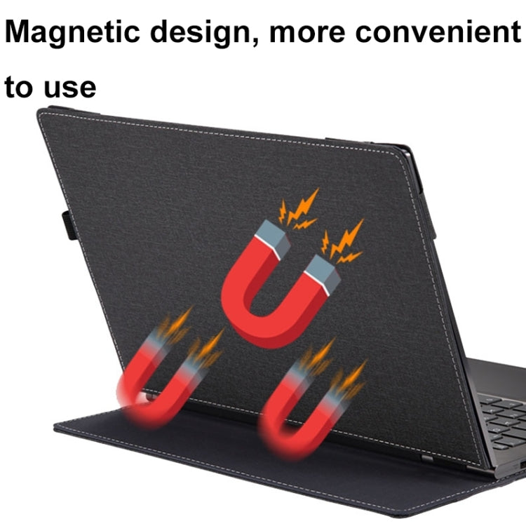 For MicroSoft Surface Laptop 13.5 inch Leather Laptop Shockproof Protective Case with Stand(Black) - 13.3 inch by PMC Jewellery | Online Shopping South Africa | PMC Jewellery | Buy Now Pay Later Mobicred