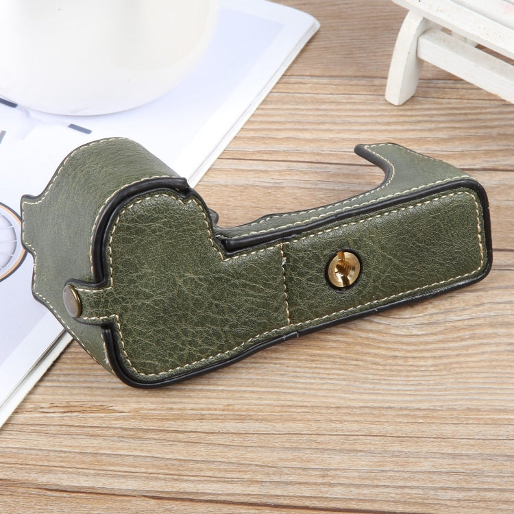 For FUJIFILM X-S20 Buffalo Texture PU Leather Camera Half Case Base(Green) - Half Case by PMC TechLife | Online Shopping South Africa | PMC TechLife | Buy Now Pay Later Mobicred