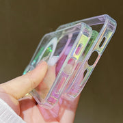 For iPhone 16e Gradient Color MagSafe Airbag Full Coverage Phone Case(Rainbow)