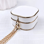 For Samsung Galaxy Buds2 / 2 Pro / Pro Litchi Texture Earbuds Box Leather Protective Case with Metal Bracelet(Beige)
