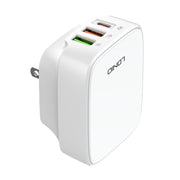 LDNIO Q334 32W Type-C + Dual USB Port Charger with 1m 8 Pin Data Cable, Plug Type:US Plug(White)