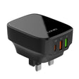 LDNIO Q334 32W Type-C + Dual USB Port Charger with 1m USB-C / Type-C to USB-C / Type-C Data Cable, Plug Type:UK Plug(Black) - USB Charger by LDNIO | Online Shopping South Africa | PMC TechLife | Buy Now Pay Later Mobicred