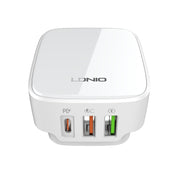 LDNIO Q334 32W Type-C + Dual USB Port Charger with 1m USB-C / Type-C to USB-C / Type-C Data Cable, Plug Type:US Plug(White)