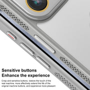 For iPhone 16 Pro Side Cooling Skin Feel Frosted Phone Case(Blue)