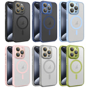 For iPhone 16 Plus Side Cooling Skin Feel Frosted MagSafe Magnetic Phone Case(Sky Blue)