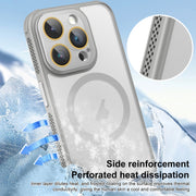 For iPhone 16 Pro Max Side Cooling Skin Feel Frosted MagSafe Magnetic Phone Case(Black)