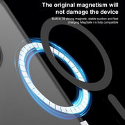 For iPhone 16 Pro Side Cooling Skin Feel Frosted MagSafe Magnetic Phone Case(Blue)
