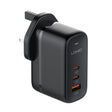 LDNIO Q366 65W USB + Dual Type-C Port Charger with 1m USB-C / Type-C to USB-C / Type-C Data Cable, Plug Type:UK Plug(Black) - free shipping - PMC TechLife - Order now!