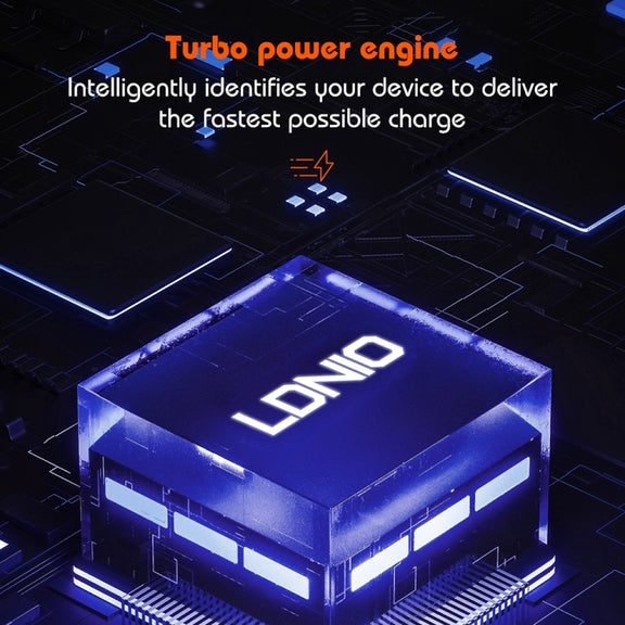 LDNIO Q366 65W USB + Dual Type-C Port Charger with 1m USB-C / Type-C to USB-C / Type-C Data Cable, Plug Type:UK Plug(Black)