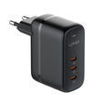 LDNIO Q367 65W GaN 3 x USB-C / Type-C Interface Charger with 1m USB-C / Type-C to USB-C / Type-C Data Cable, Plug Type:EU Plug(Black) - free shipping - PMC TechLife - Order now!