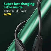 LDNIO Q367 65W GaN 3 x USB-C / Type-C Interface Charger with 1m USB-C / Type-C to USB-C / Type-C Data Cable, Plug Type:US Plug(Black)