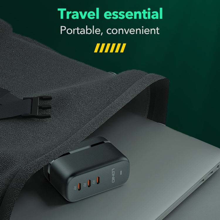 LDNIO Q367 65W GaN 3 x USB-C / Type-C Interface Charger with 1m USB-C / Type-C to USB-C / Type-C Data Cable, Plug Type:UK Plug(Black) - free shipping - PMC Jewellery - Order now!