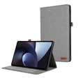 For OnePlus Pad Pro 12.1 Fabric Leather Tablet Case(Grey) - Others by PMC TechLife | Online Shopping South Africa | PMC TechLife | Buy Now Pay Later Mobicred