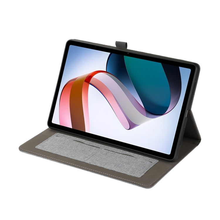 For OnePlus Pad Pro 12.1 Fabric Leather Tablet Case(Grey) - Others by PMC TechLife | Online Shopping South Africa | PMC TechLife | Buy Now Pay Later Mobicred