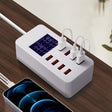 A8B 50W 8 Ports USB Smart Charging Station with Digital Display, Plug:US Plug - Multifunction Charger by PMC TechLife | Online Shopping South Africa | PMC TechLife | Buy Now Pay Later Mobicred