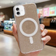 For iPhone 16 Plus Acrylic Transparent Glitter MagSafe Phone Case(Gold) - iPhone 16 Plus Cases by PMC TechLife | Online Shopping South Africa | PMC TechLife | Buy Now Pay Later Mobicred
