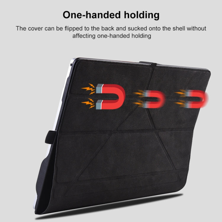 For Microsoft Surface Book 13.5 inch i5 Deformation All-inclusive Leather Laptop Case(Black)