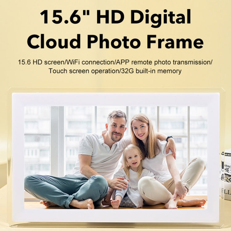 15.6 inch IPS Screen Digital Cloud Photo Frame Wall Mounted LED Advertising Machine, Plug Type:UK Plug(White) - 15 inch Above by PMC TechLife | Online Shopping South Africa | PMC TechLife | Buy Now Pay Later Mobicred