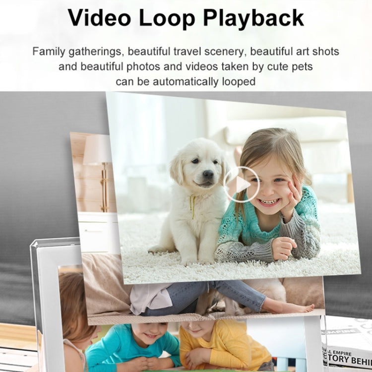 15.6 inch IPS Screen Digital Cloud Photo Frame Wall Mounted LED Advertising Machine, Plug Type:US Plug(White) - free shipping - PMC TechLife - Order now!