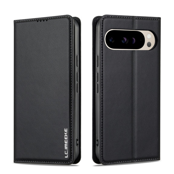 For Google Pixel 9 Pro / 9 LC.IMEEKE L1 Series Frosted Fine Texture PU Phone Case(Black)