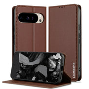 For Google Pixel 9 Pro XL LC.IMEEKE L1 Series Frosted Fine Texture PU Phone Case(Brown)
