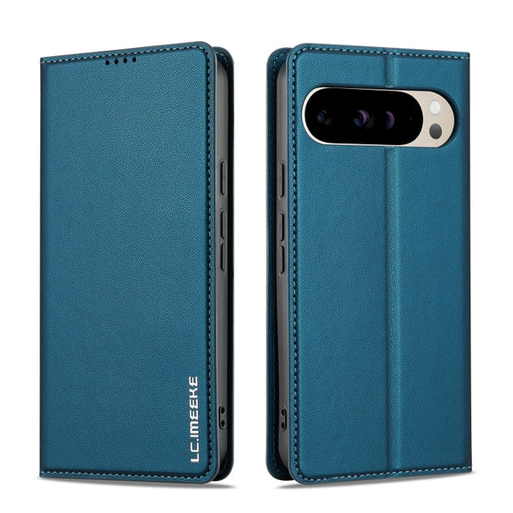 For Google Pixel 9 Pro XL LC.IMEEKE L1 Series Frosted Fine Texture PU Phone Case(Blue)