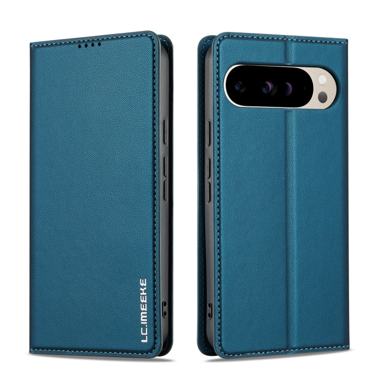 For Google Pixel 9 Pro XL LC.IMEEKE L1 Series Frosted Fine Texture PU Phone Case(Blue)