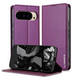 For Google Pixel 9 Pro XL LC.IMEEKE L1 Series Frosted Fine Texture PU Phone Case(Purple) - Google Cases by LC.IMEEKE | Online Shopping South Africa | PMC Jewellery | Buy Now Pay Later Mobicred