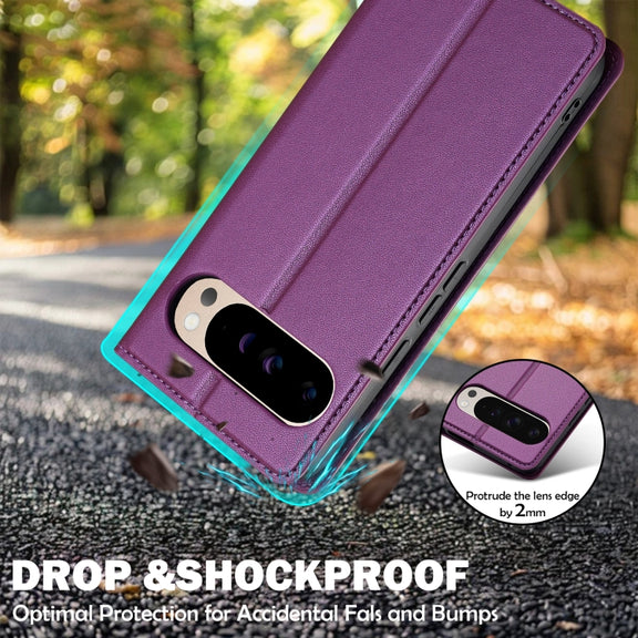 For Google Pixel 9 Pro XL LC.IMEEKE L1 Series Frosted Fine Texture PU Phone Case(Purple)