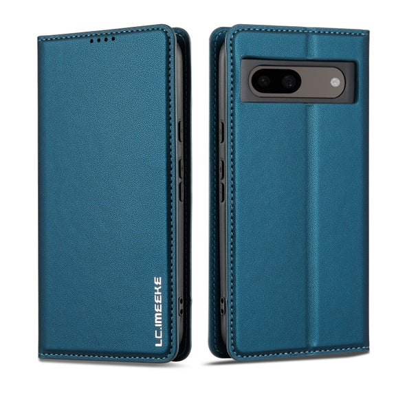 For Google Pixel 7A LC.IMEEKE L1 Series Frosted Fine Texture PU Phone Case(Blue)