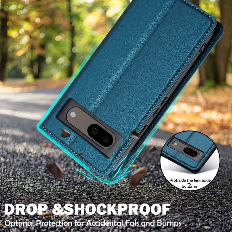 For Google Pixel 8 LC.IMEEKE L1 Series Frosted Fine Texture PU Phone Case(Blue)
