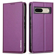For Google Pixel 7 5G LC.IMEEKE L1 Series Frosted Fine Texture PU Phone Case(Purple)