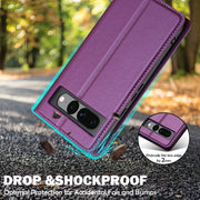 For Google Pixel 7 5G LC.IMEEKE L1 Series Frosted Fine Texture PU Phone Case(Purple)