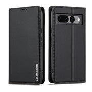 For Google Pixel 7 Pro 5G LC.IMEEKE L1 Series Frosted Fine Texture PU Phone Case(Black)