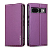 For Google Pixel 7 Pro 5G LC.IMEEKE L1 Series Frosted Fine Texture PU Phone Case(Purple)