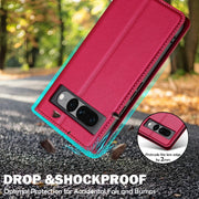 For Google Pixel 7 Pro 5G LC.IMEEKE L1 Series Frosted Fine Texture PU Phone Case(Red)
