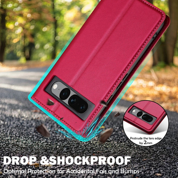 For Google Pixel 7 Pro 5G LC.IMEEKE L1 Series Frosted Fine Texture PU Phone Case(Red)