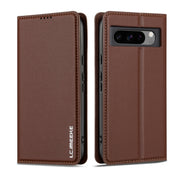 For Google Pixel 8 Pro LC.IMEEKE L1 Series Frosted Fine Texture PU Phone Case(Brown)
