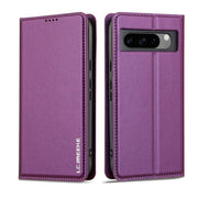 For Google Pixel 8 Pro LC.IMEEKE L1 Series Frosted Fine Texture PU Phone Case(Purple)